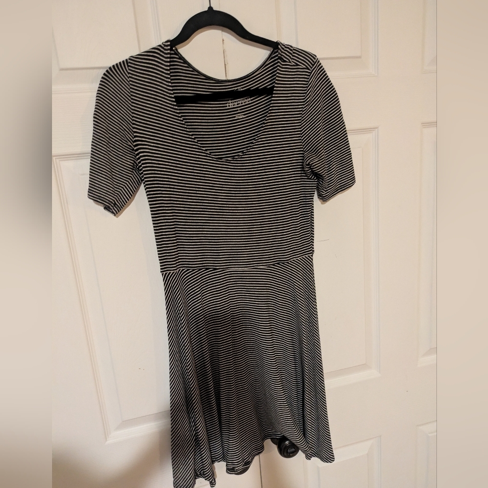 Decree Black and White Striped Mini Dress